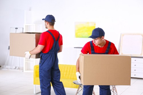 Man and a van service team loading items for transport