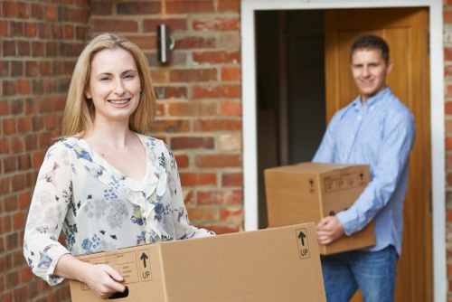 Commercial office removal service in Canary Wharf with careful loading