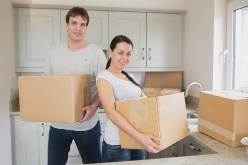 Packing and preparing office items for relocation